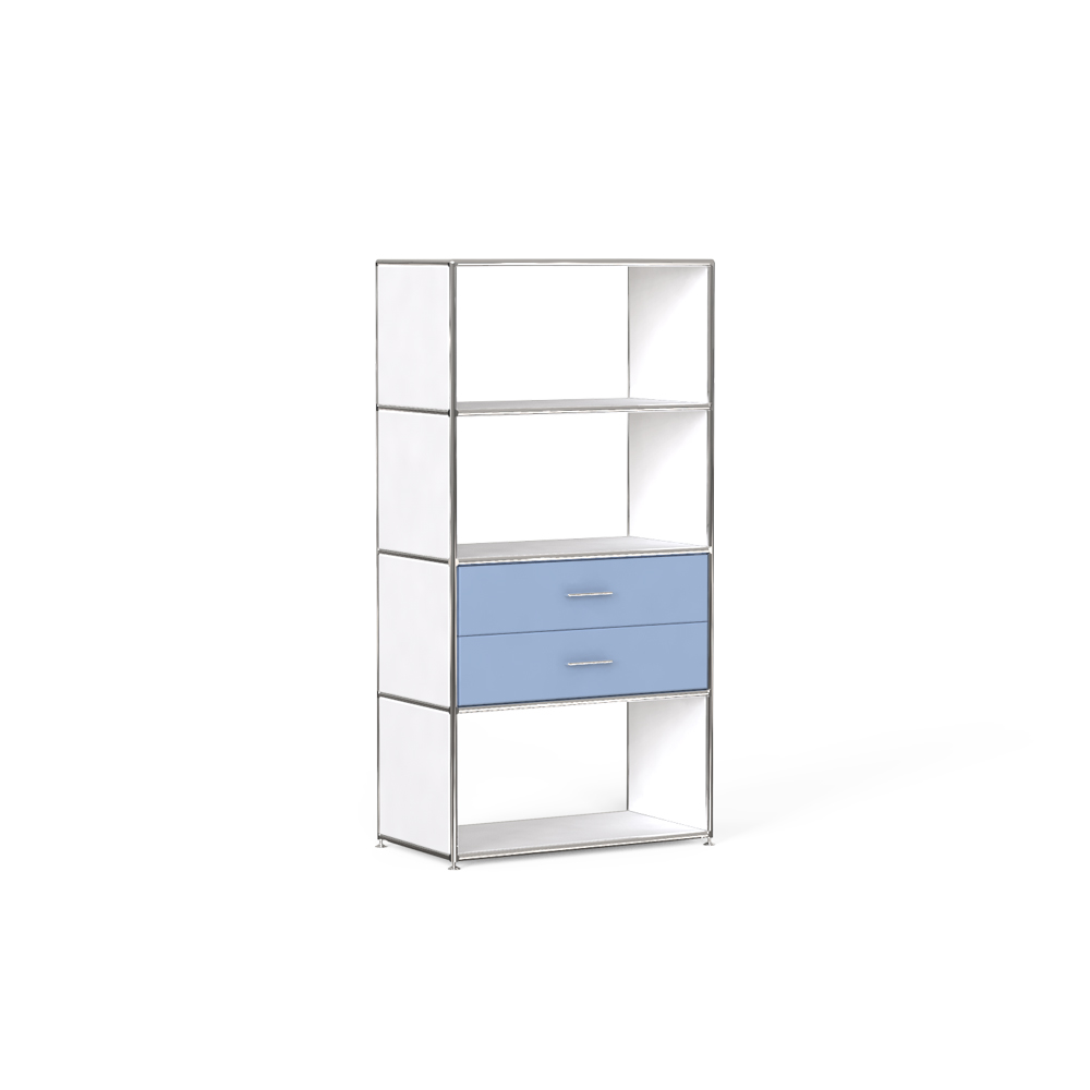 1 x 4 Book Shelf Unit [르 코르뷔지에 에디션] / LC 0755(Light Blue) (BOSSE-GR-0668 / 0677)