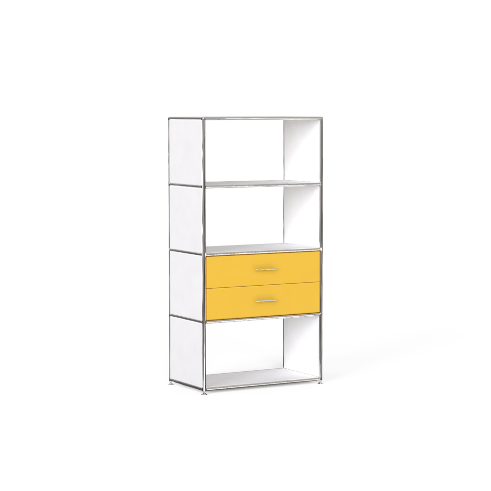 1 x 4 Book Shelf Unit [르 코르뷔지에 에디션] / LC 0760(Yellow) (BOSSE-GR-0668 / 0676)