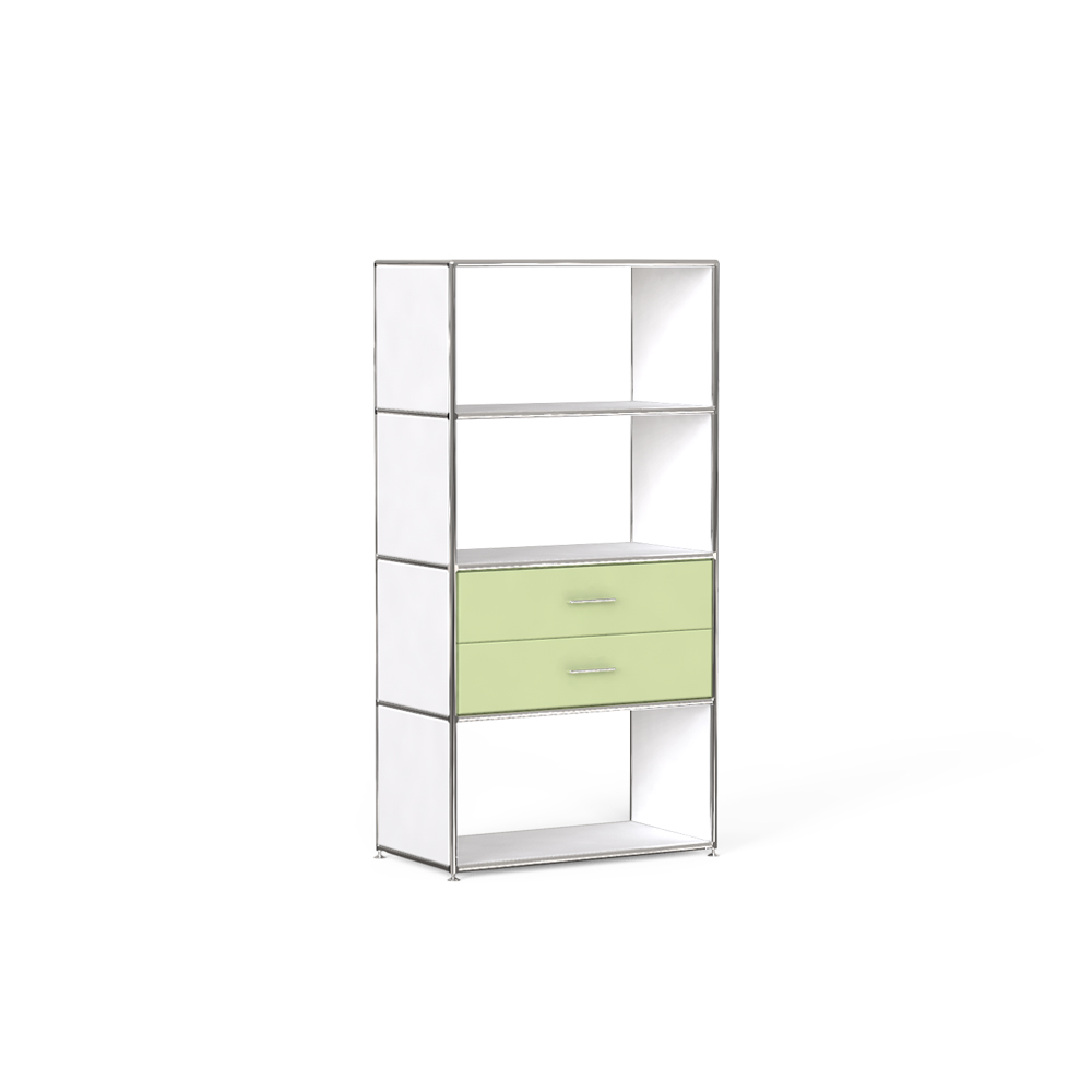 1 x 4 Book Shelf Unit [르 코르뷔지에 에디션] / LC 0761(Light Green) (BOSSE-GR-0668 / 0679)